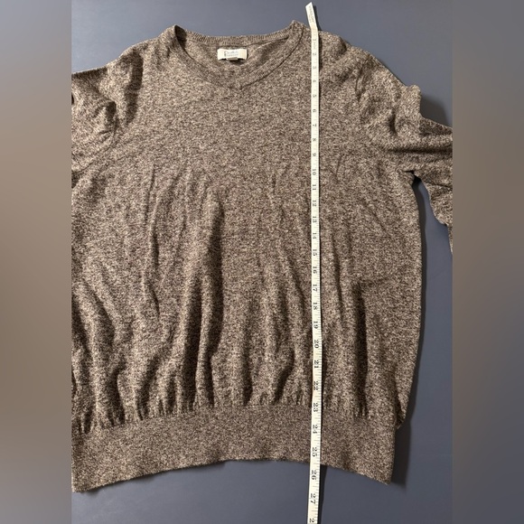 Gray Men's Long Sleeve Pullover V Neck Sweater Size L Croft & Barrow - Picture 6 of 7